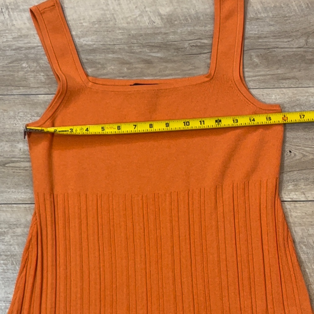 Ann Taylor Square Neck Pleated Sweater Tank Midi Dress Size XL - Picture 6 of 8